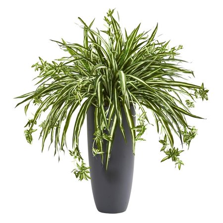 NEARLY NATURAL 33 in. Spider Artificial Plant in Cylinder Planter 6452